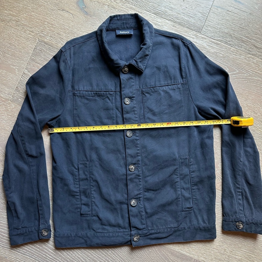 Balibaris Men’s Navy Cotton Work Style Blazer Jacket Size L